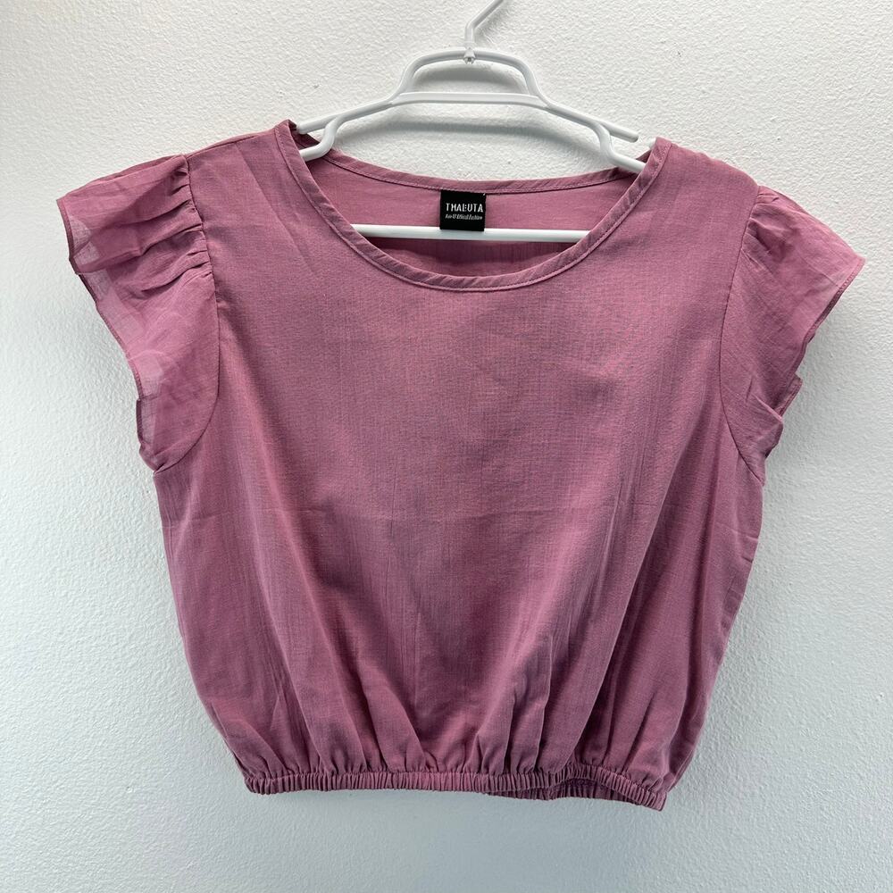 Thaluta Cap Crop Top Dusty Rose Pink One Size